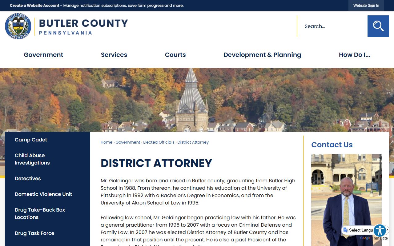 Butler County arrest records and court charges District Attorney