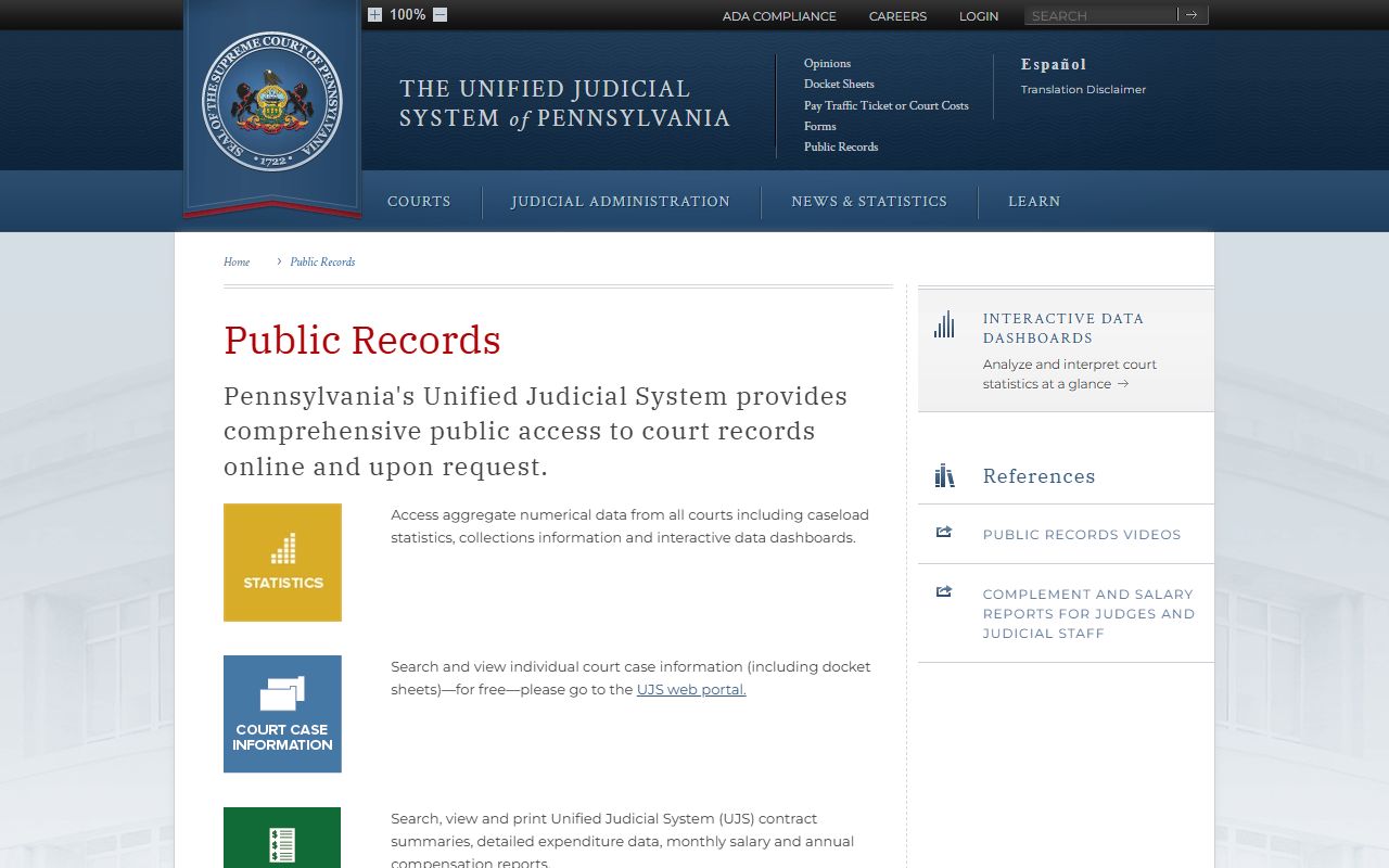 Butler County court records Pennsylvania public records access