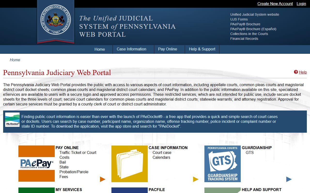 Butler County court records UJS portal access