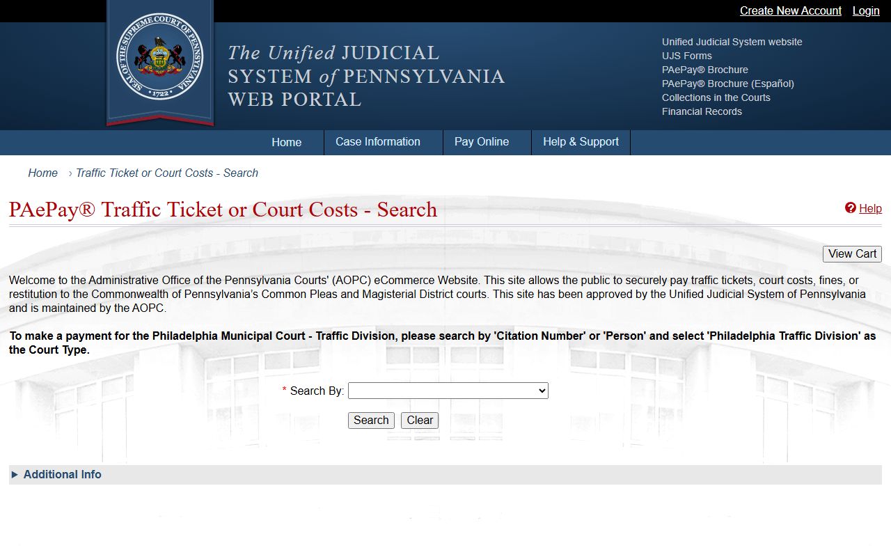 Butler County traffic court records PAePay search