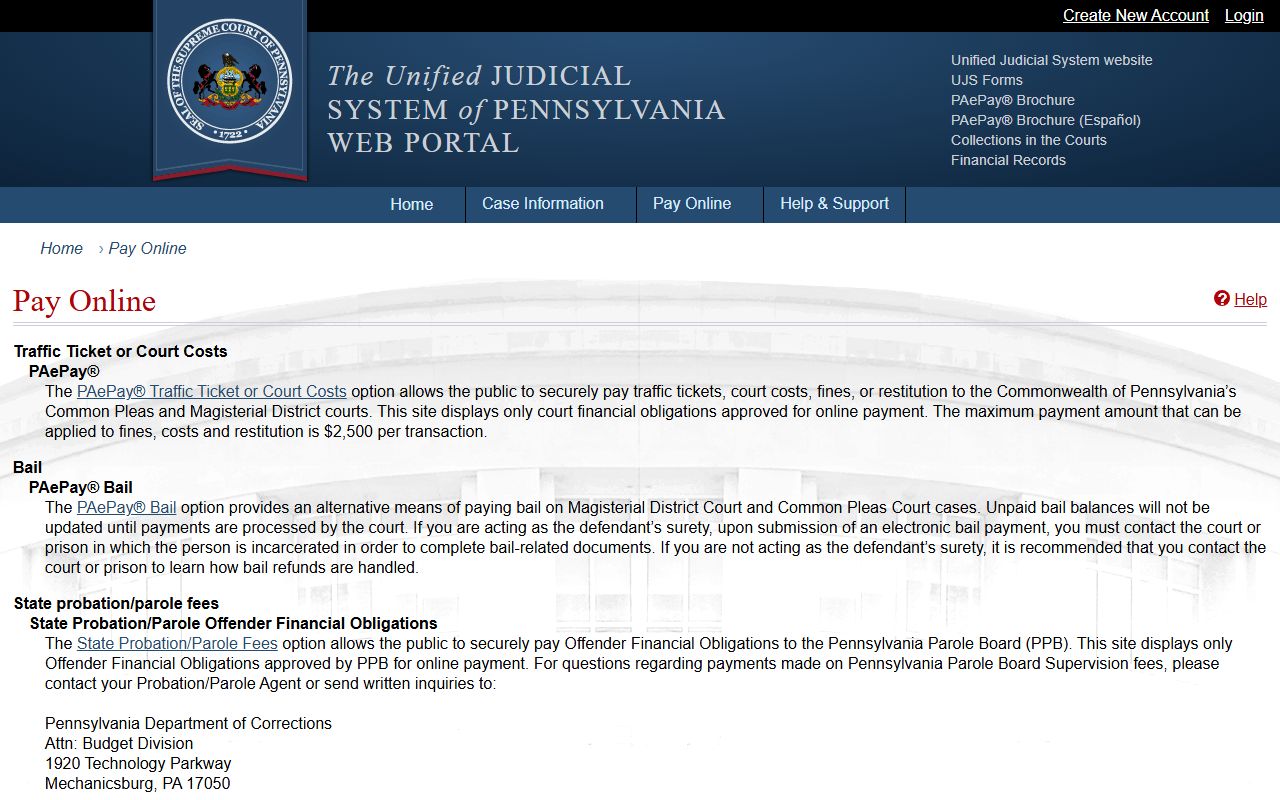 Butler County traffic court records UJS Pay Online